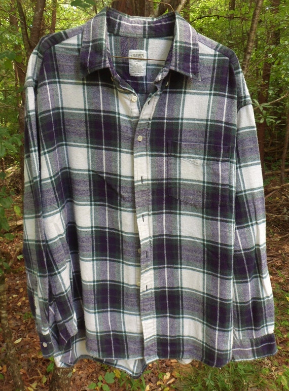 Old Navy Flannel Button Down Shirt, Mens Vintage … - image 2