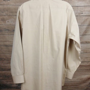 Jos A Bank Travelers Collection Tan Button Down Shirt, Mens Long Sleeve Vintage Cotton Shirt, Size 15 1/2-32 bild 2