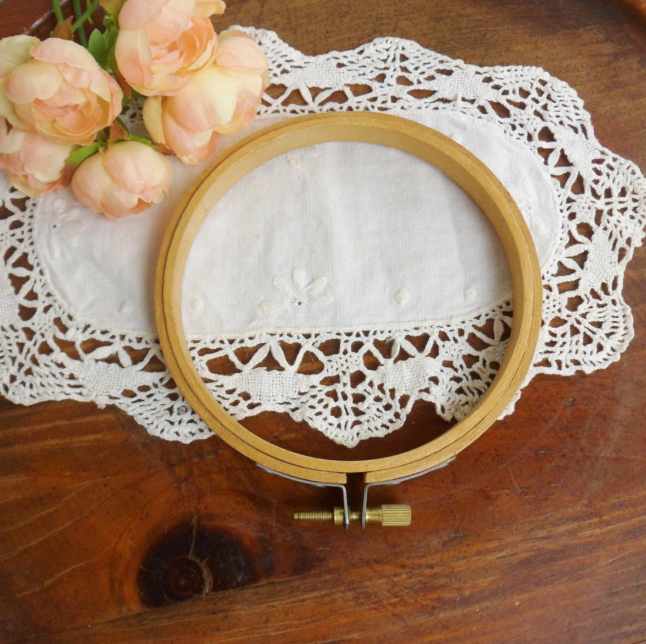 Wooden Embroidery Hoop, 4 Inch Hoop With Thumb Screw Tension, Vintage ...