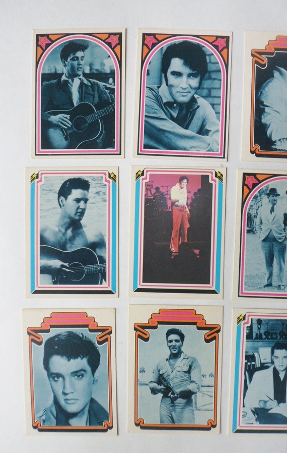 Elvis Collector Cards, Nine Elvis Presley Trading Cards 19-27