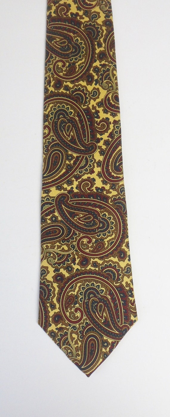 Regent House Silk NeckTie, Italian Brown and Yello