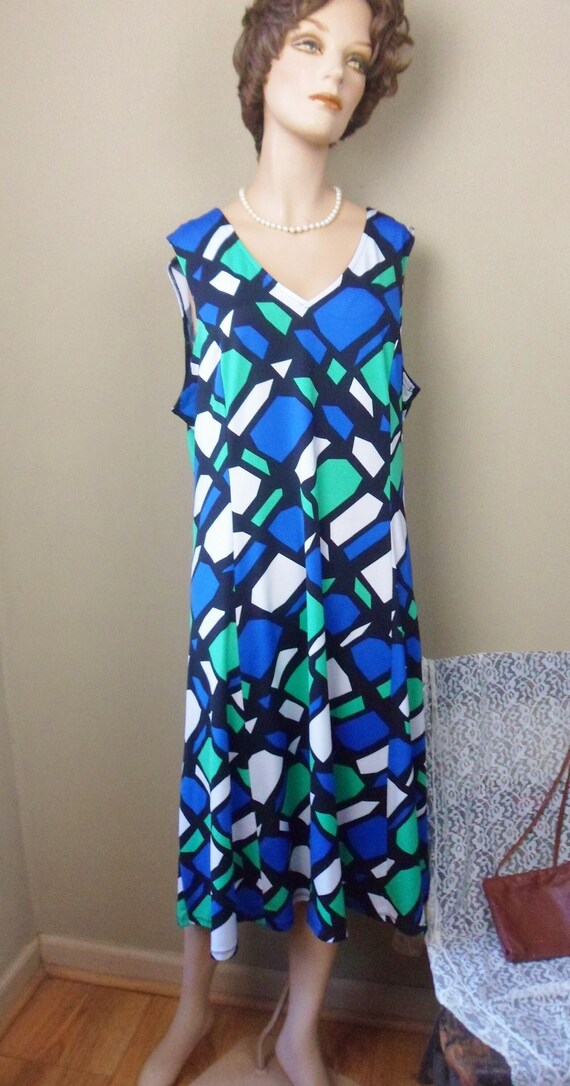 Kim Rogers Dress, Vintage Sleeveless Long Summer M