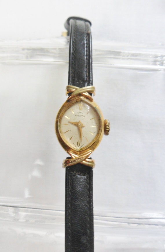 Minivox French Wrist Watch, Ladys Gold Fashion Wat