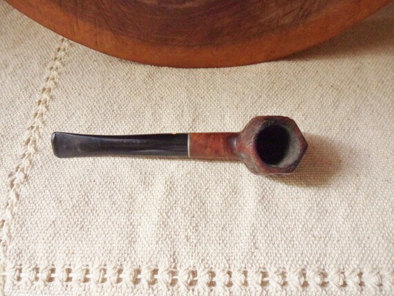 Italian Briar Wood Pipe Hand Carved Hexagon Bowl Tobacco Pipe Etsy