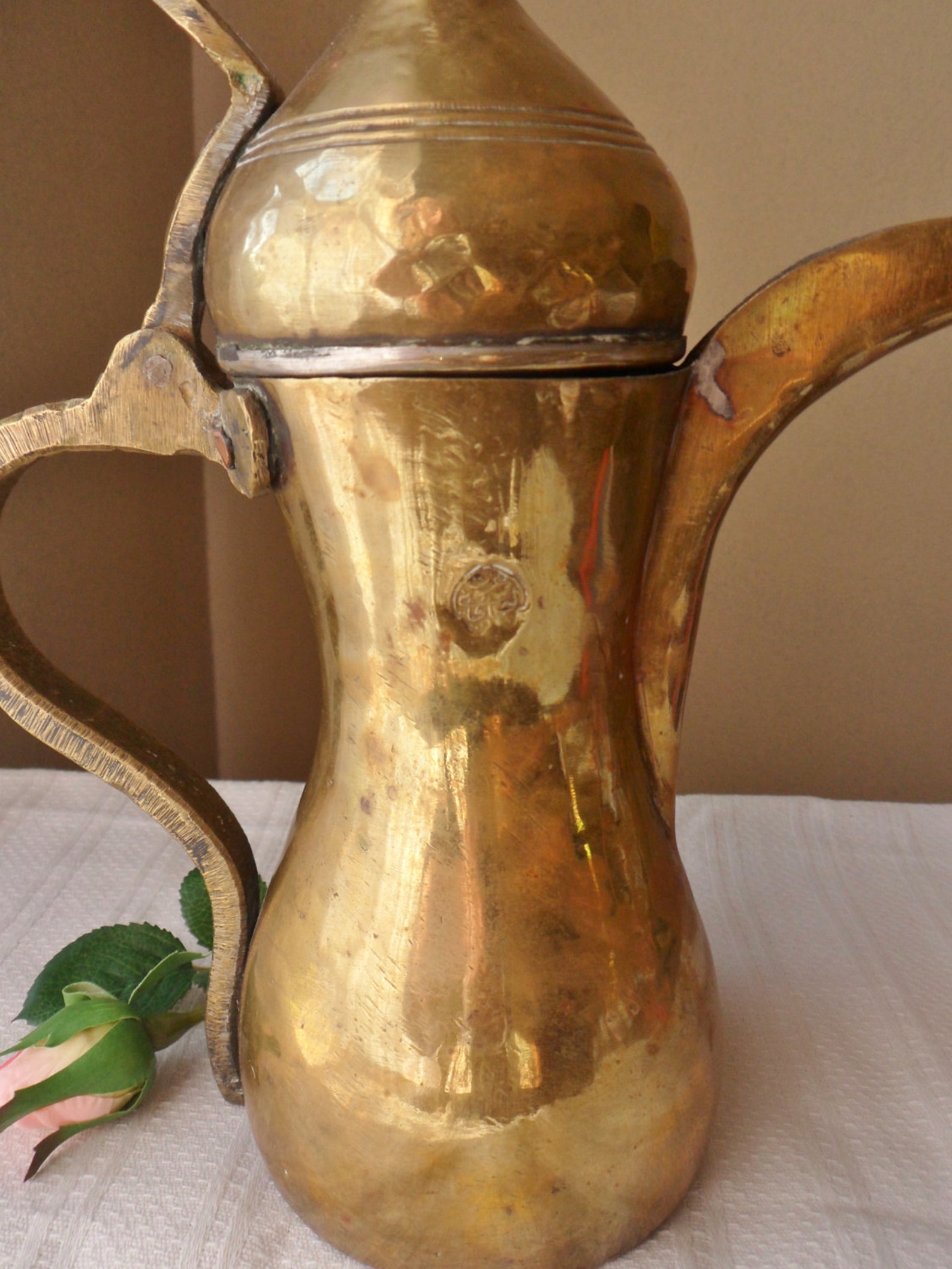 Turkish Teapot Handmade Solid Brass Teapot with Copper Etsy