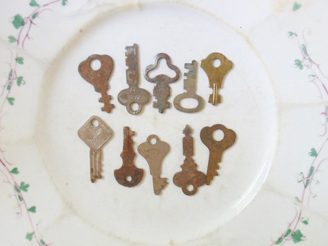 Ten Small Lock Keys Jewelry Box Keys Diary Keys Etsy