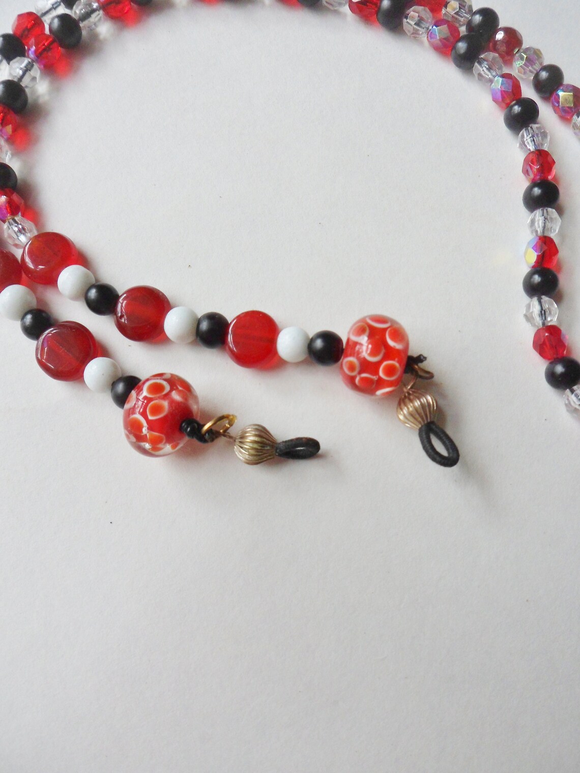 Lampwork Bead Eyeglass Chain Glass Bead Glasses Holder Etsy