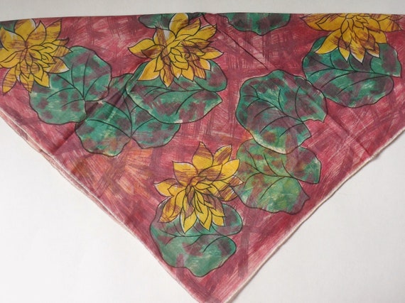 Burmel Original Water Lily Scarf, Small Cotton Ne… - image 1