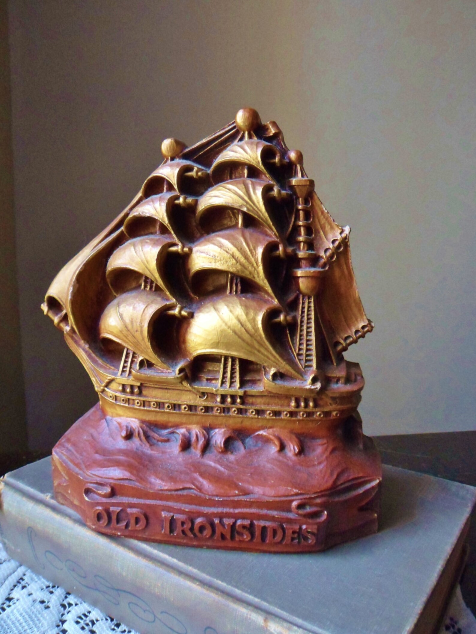 Old Ironsides Bookend USS Constitution Clipper Ship Etsy
