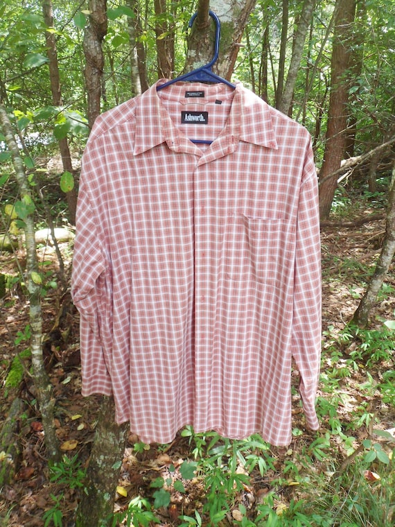 Kleding Herenkleding Overhemden & T-shirts Oxfords & Buttondowns Khaki Long Sleeve 100% Cotton Men's Shirt  XXL 