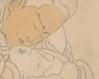 Vintage Taisho–Showa Japanese Pencil Drawing, Shunga Artwork, Original Sheet