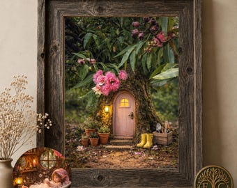 Letterset bloeiende kauwgomfee | Australische Pink Blossom-kunst (digitale download)