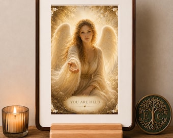 Affirmatiekaarten engel, inspirerend orakelspel, spiritueel comfort (digitale download)