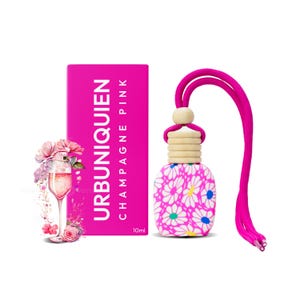 Personalisierter Auto Lufterfrischer 10ml Champagner Rosa Diffuser Süße Accessoires Beste Freundin Geschenk Hängender Duft