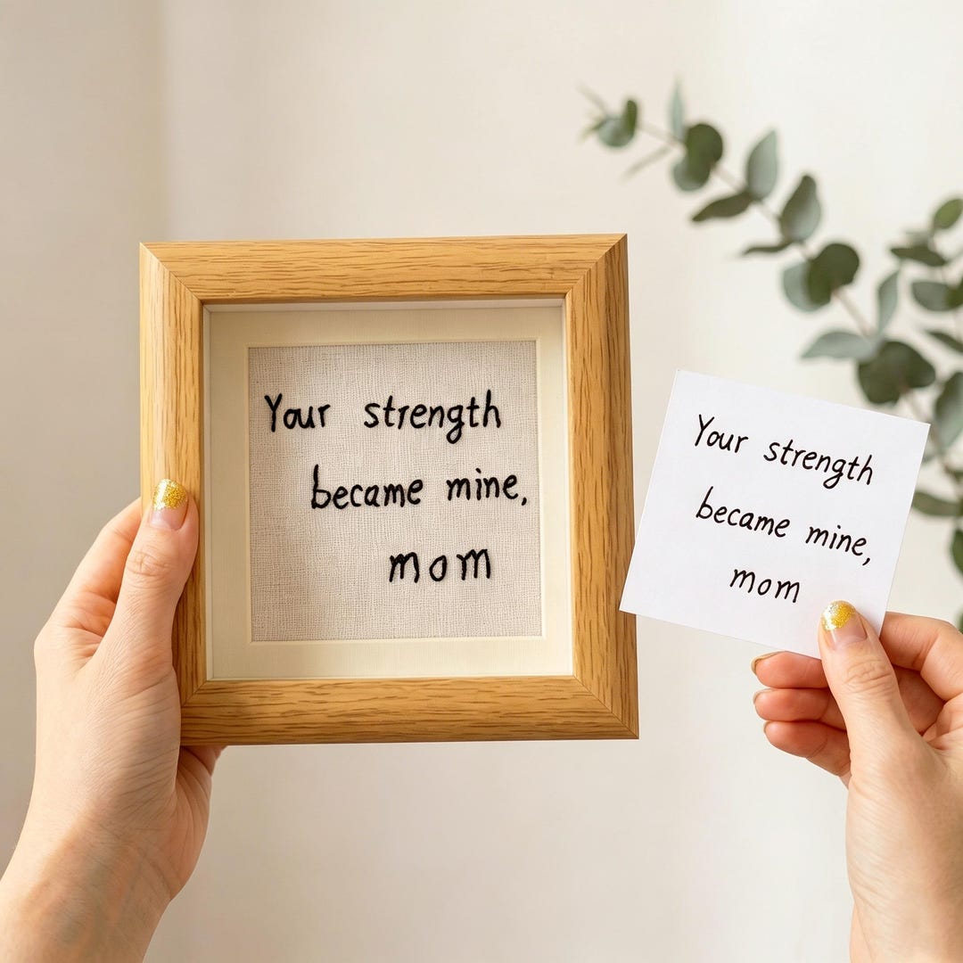 Custom Embroidered Handwriting Note: Actual Handwritten Keepsake, Hand ...