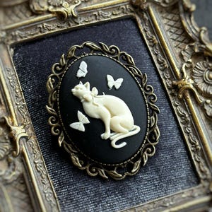 【希少】ねこ　ヴィンテージ　アンティーク　レトロ　昭和　ブローチ Vintage Cat Brooch - Etsy