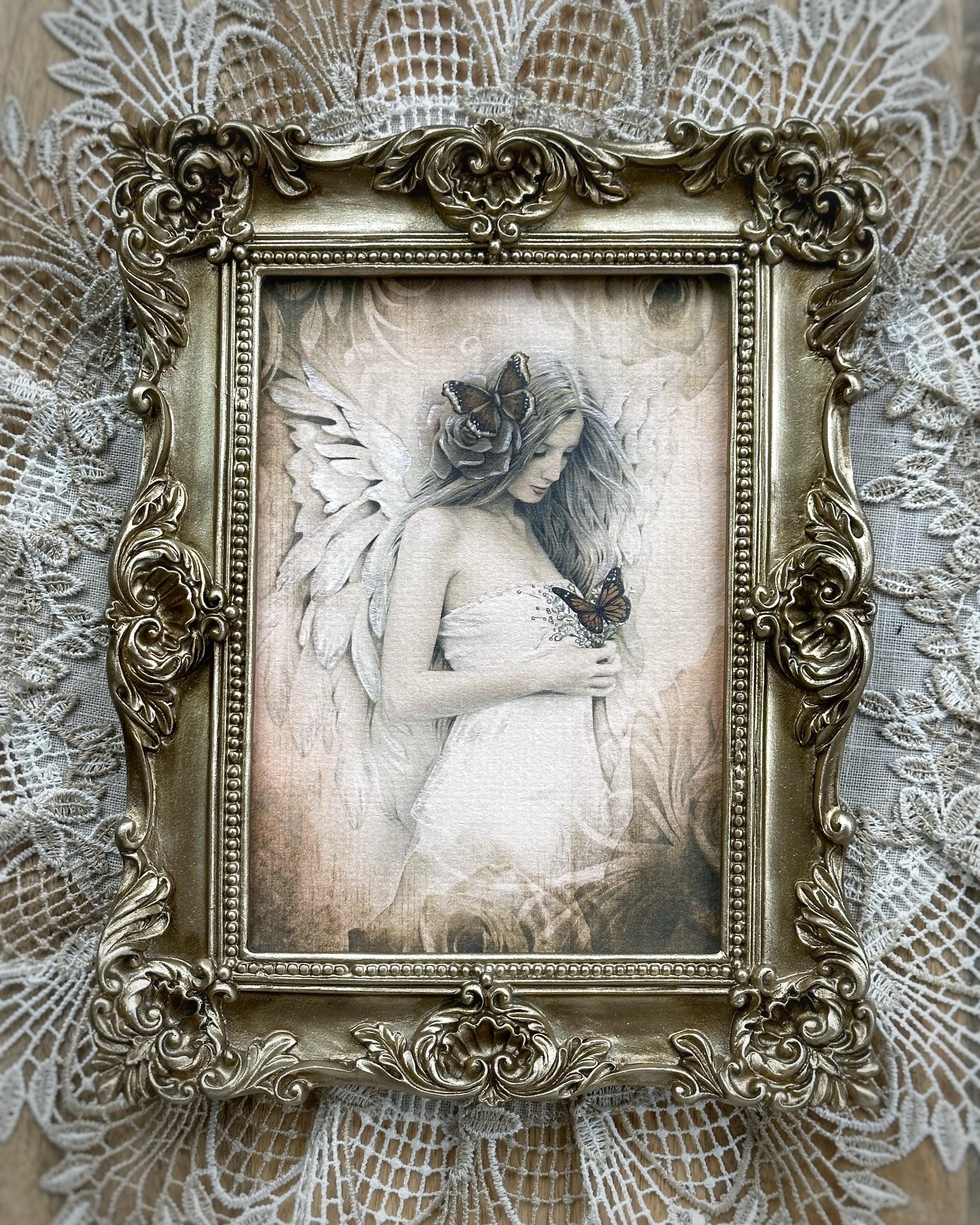 Vintage Angel Picture Frame - Etsy