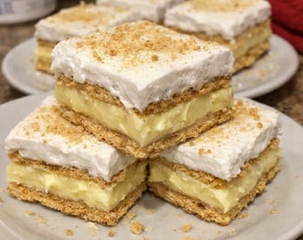 Ricetta PDF per quadratini di crema pasticcera alla vaniglia - Dessert facile da scaricare