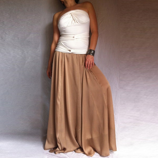 Maxi Chiffon Skirt Dusty Rose Colour