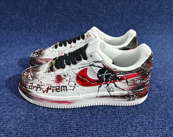Zapatillas Air Force 1 personalizadas / Diseño de cómic "Symbiote Carnage" / Zapatillas urbanas pintadas a mano