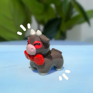OSRS Cow Pet - Handmade Polymer Clay Desk Buddy, Keychain
