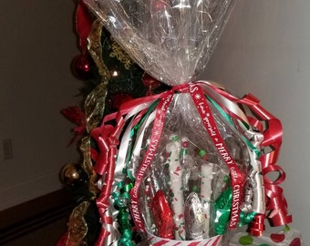 Holiday Chocolate Dipped Pretzel Rods and M&M Lollipops, Gift Set