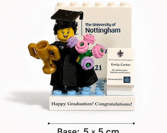 Personalized Brick Fridge Magnet, Custom Mini Figure Birthday or Graduation Gift, Name Date Magnet, DIY Keepsake Decor
