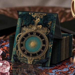 Ravens Guarding the Clock Card Sleeves,TCG Card Sleeves,Gifts for Gamers,Matte/Mirror Card Sleeves