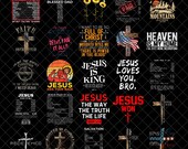 Christian Bundle Png, Bible Verse Bundle, Scripture Bundle, Bible Shirt, Cut Files for Cricut, Religious Png, Jesus, God, Faith Png dxf