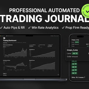 Automatisiertes Journal Notion Vorlage | Pips Rechner, Analytic Dashboard (Digitaler Download)