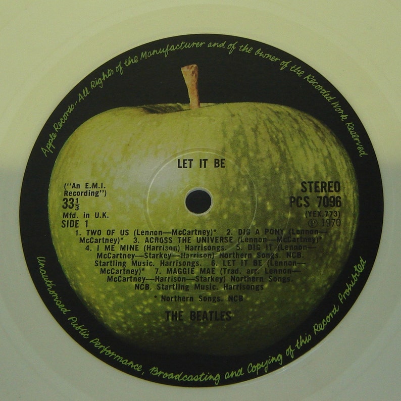 Beatles Let It Be Traduction Francais The Beatles Let It Be LP Rare UK White Vinyl Apple 1970 | Etsy