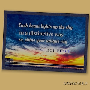 Inspirational Encouragement Card | Be Yourself Affirmation Card Unique Gift for Creative Woman, Motivational Greeting Card | Let’s Flow GOLD