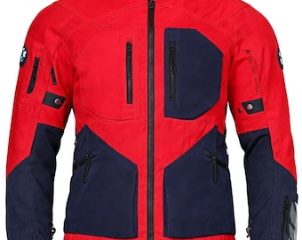 Chaqueta de moto BMW Motorrad GS Rallye Adventure – Edición Roja, Chaqueta Touring Impermeable con Protecciones CE