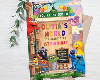 Editable Birthday Invitation| Cute Birthday Invite| Kids Birthday Invitation| Birthday Template| Cute Birthday Party| Canva Template