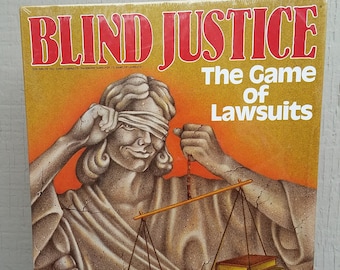 Blind Justice The Game of Lawsuits 1989 Litigation Board Game NIB Legal Lawyer Barrister Attorney Undergrad Graduation Gift Idea Avalon Hill