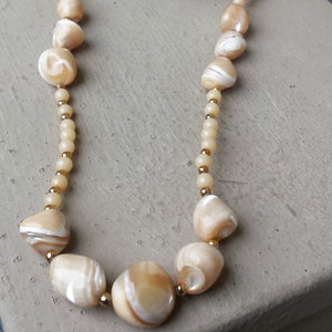 Mother of Pearl Ivory Beige Necklace Sea Shell Casual Summer Beach Island Wedding Tropical Island Bride Bridal Jewelry Jewellery image 2