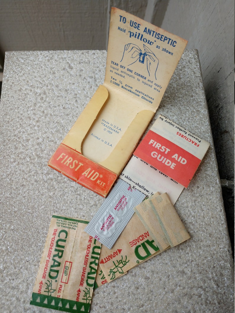 1960s 1970s Political Campaign Advertising First Aid Travel Kit, Republican Senator Edward McBroom Political Advertising Memorabilia Prop image 5