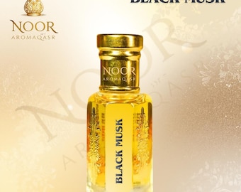 Black Musk Attar: Noor AromaQasr Perfume Oil 12ml.