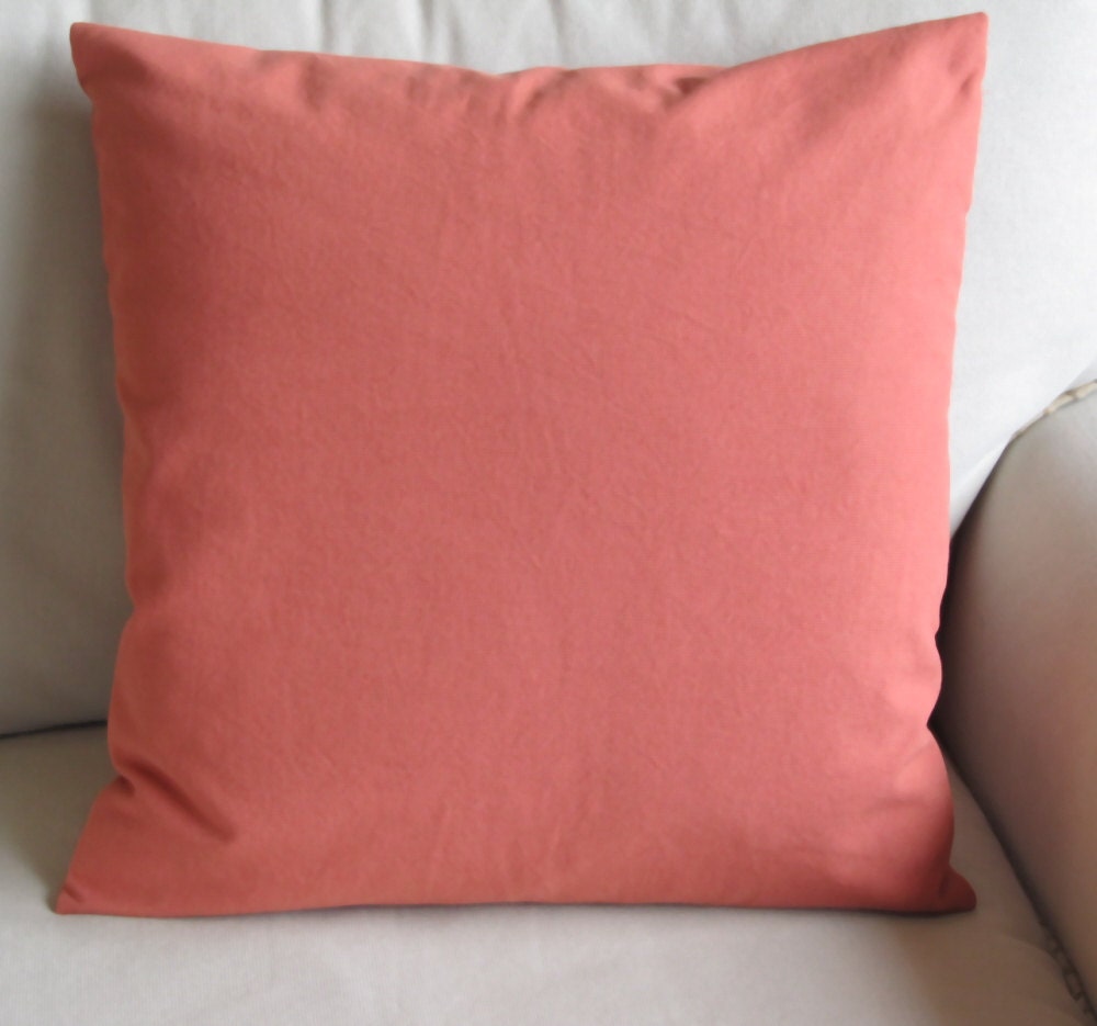 18 inch square organic cotton duck pillow cover in Etsy