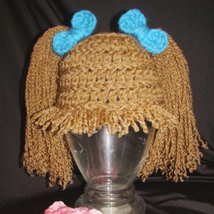 FREE shipping Newborn Cabbage Patch Baby Hat with 2 sets of bows