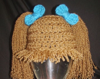 FREE shipping Newborn Cabbage Patch Baby Hat with 2 sets of bows