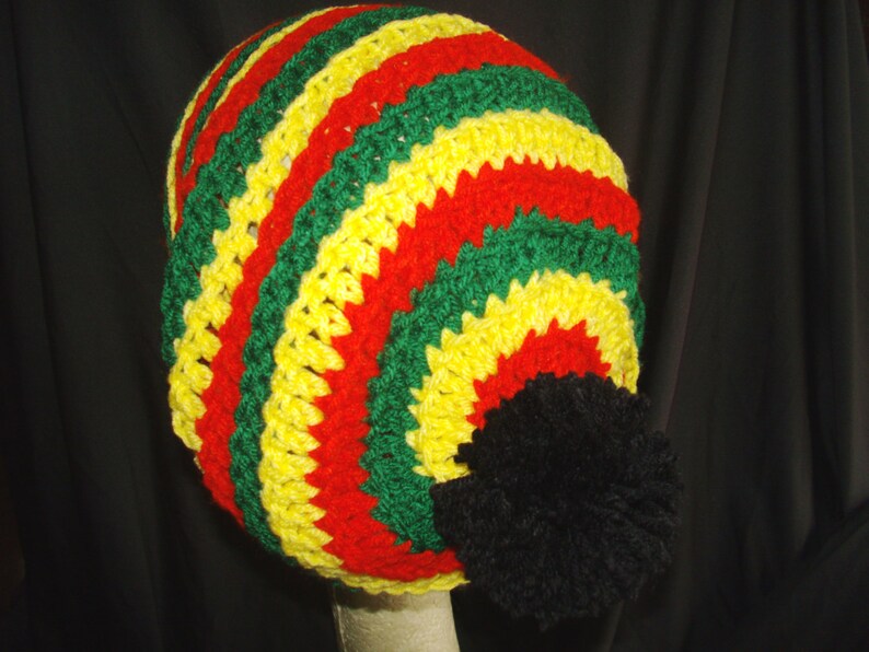 FREE Shipping Marley slouch beanie rasta crochet hat