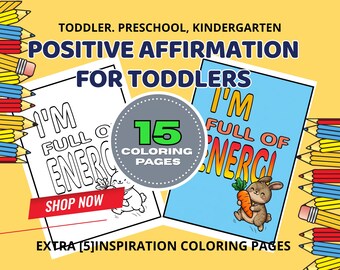 Positive Affirmation Coloring Pages for Kids – Toddler Mindfulness ...