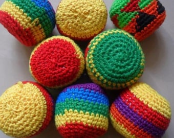 Sac pour les pieds au crochet fait main, 2026 nouveau sac pour les pieds assortis, Hacky Ball au crochet pour adultes, jouet TDAH agité, couleur aléatoire