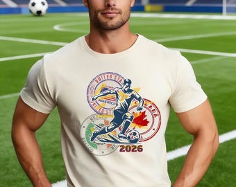 Herren Fußball Fan T-Shirt – Dynamischer Spieler und National Emblems Druck