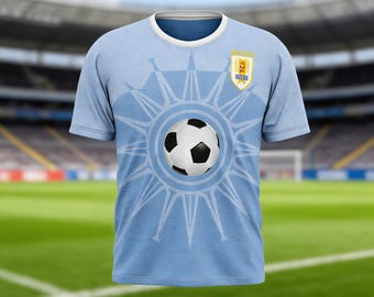 WM Fan T-Shirt – Argentinien Style mit Sonne & Fußball Design