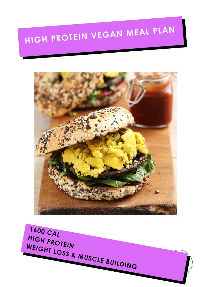 High Protein Vegan Meal Plan for Weight Loss and Muscle Building (1600 ...