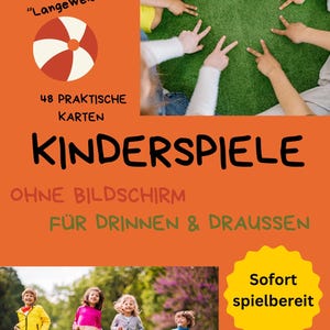 Kids' Games Without a Screen | 48 Playing Cards for Indoors and Outdoors | Boredom Games for Kids | Instant Download