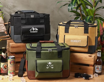 Personalized Cooler Bag, Groomsmen Gifts, Embroidered Golf Beer Cooler, Outdoor Picnic Bag, Best Man Gift