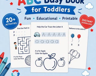 Libro de actividades ABC / Cuaderno de aprendizaje para trazar, colorear y aprender el alfabeto (descarga en PDF)